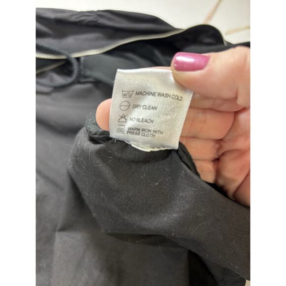 Cumar Italy Utility Jacket Black Medium Drawstring Hidden Hood Short Sleeve - Picture 9 of 15